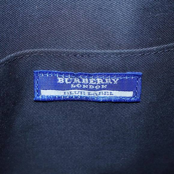 BURBERRY Nova Check Blue Label Hand Bag Canvas Navy Beige Auth ti2002 - Picture 10 of 16